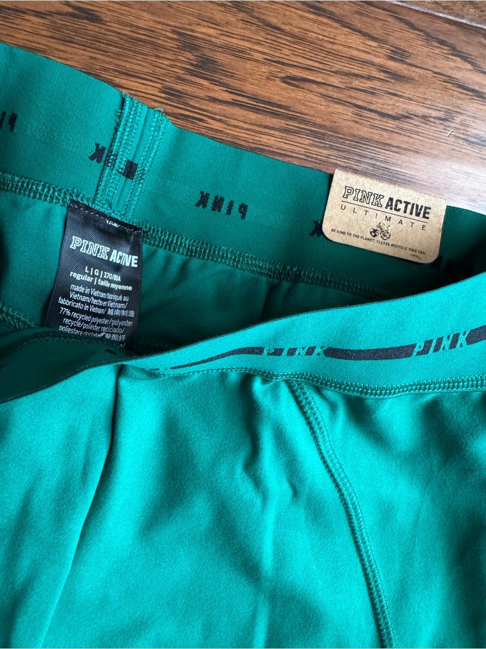 PINK Active Green Women's Leggings - Picture 2 of 4